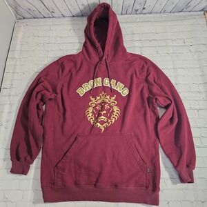 CSG Bron Gang LeBron James 23 Hoodie Maroon Gold Lion Graphic Mens XL Sweatshirt
